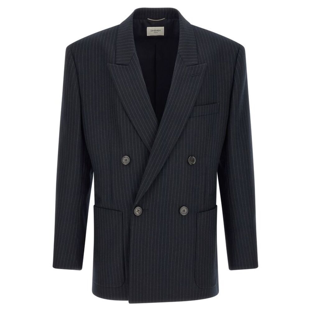 Saint Laurent Blue Wool Men's Blazer